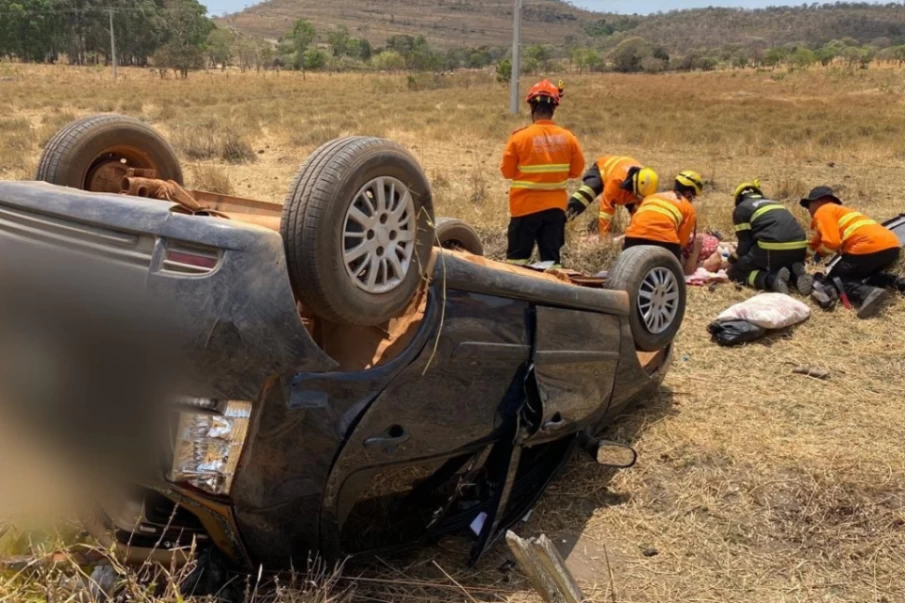 A motorista levava seus dois filhos no carro