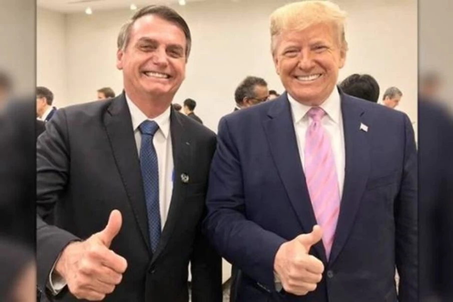 Foto de Trump e Bolsonaro juntos