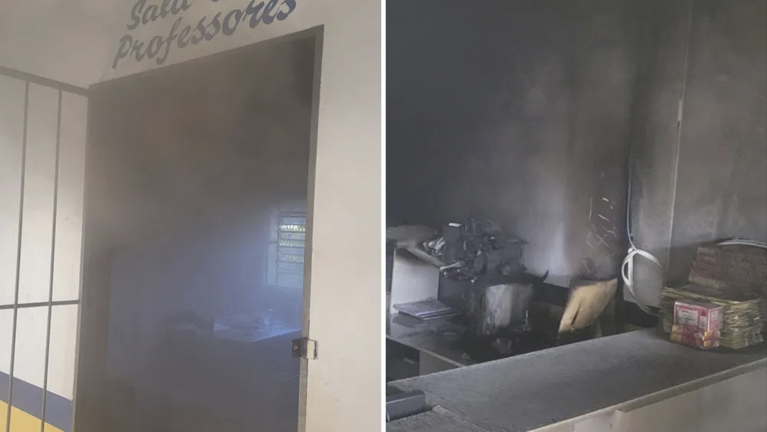 Incêndio atinge escola