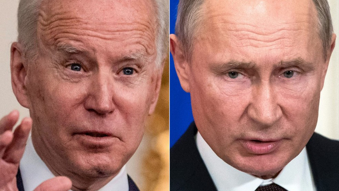 presidentes Joe Biden, dos EUA, e Vladimir Putin, da Rússia  