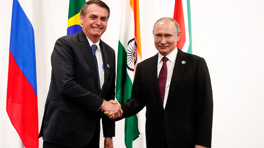 Vladimir Putin e Jair Bolsonaro